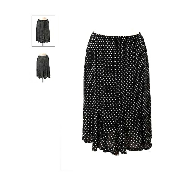 💓SOLD💓RONNI NICOLE Polka Dot Godet Pleat Skirt - Picture 6 of 14